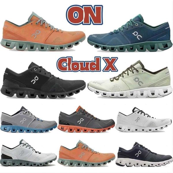 ON Designer tênis de corrida X Sneaker triplo preto branco Aloe ferrugem liga vermelha cinza cinza tempestade azul laranja baixo masculino tênis esportivos femininos treinadores em cloudswift