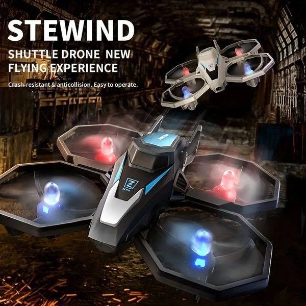 H118 Shuttle-Drohne mit Headless-Modus, 360°-Drehungen, Notstopp bei Gefahr, geeignet als Geburtstags- und Weihnachtsgeschenk