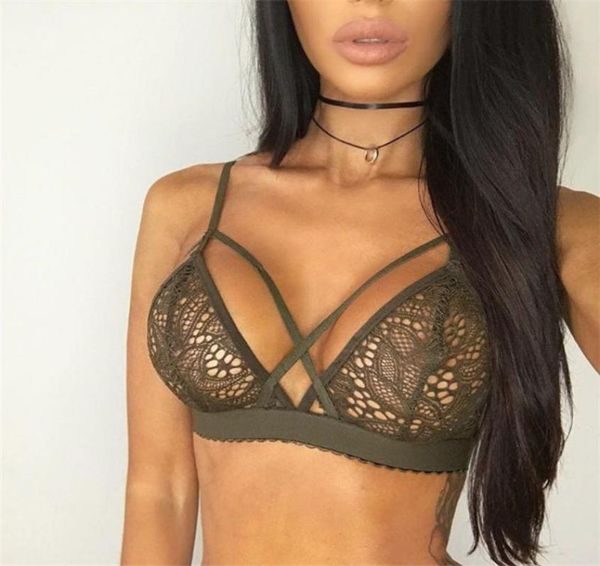 Donne estive Sexy Lingerie floreale Reggiseno di pizzo Triangolo Soutien Gorge Sujetador Sutia Sutyen Reggiseno push up per le donne Bralette 20207565603