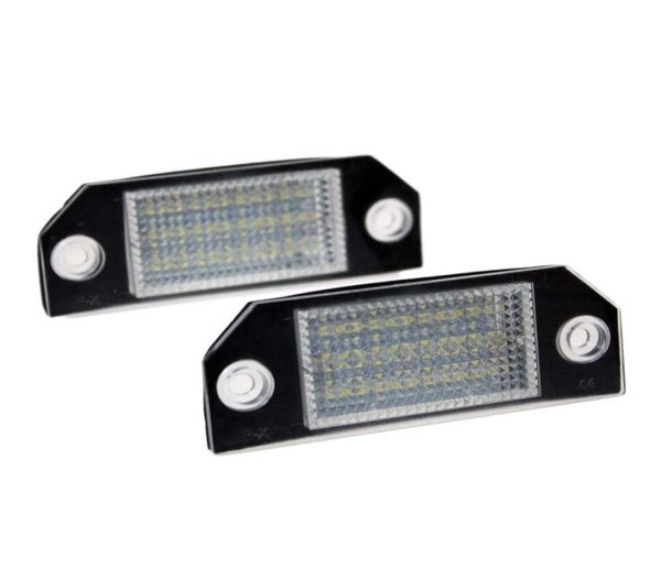 2 Stücke Fehler 24 Weiße LED Lizenz Nummernschildbeleuchtung Rückleuchten Autolampen Lichter fit für Ford Focus MK2 Ford CMAX MK18592598