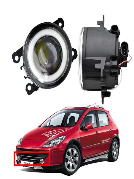 Luz de nevoeiro par de alta qualidade luzes diurnas LED Angel Eye Styling com para Peugeot 3076913901