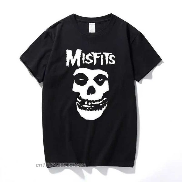 Camicette da donna Camicie Nuovi uomini Hip-Hop Punk Skull Misfits T-shirt a maniche corte in cotone di marca Cool Design Maschile Estate Basic Top YQ240120