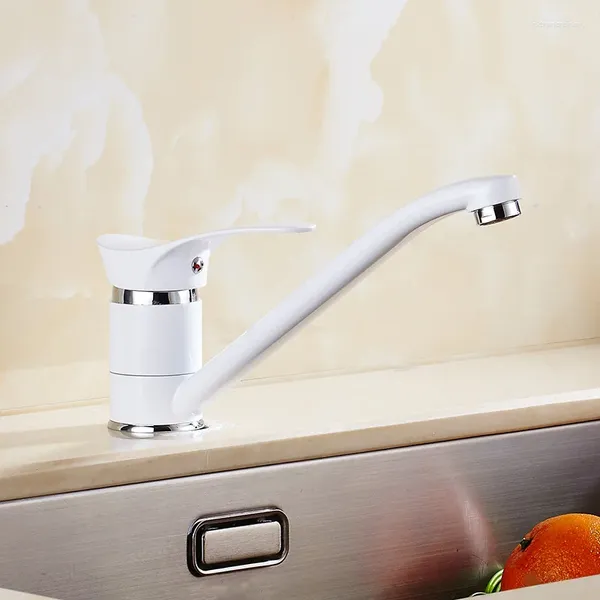 Küchenarmaturen Vidric Wasserhahn Deckmontage aus massivem Messing Badezimmer Einhandloch und Kaltmischerhahn A