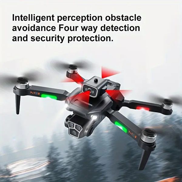 M1S Quadcopter UAV-Drohne mit drei HD-Kameras, bürstenlosem Motor, intelligenter Hindernisvermeidung, Thanksgiving-Weihnachtsspielzeug