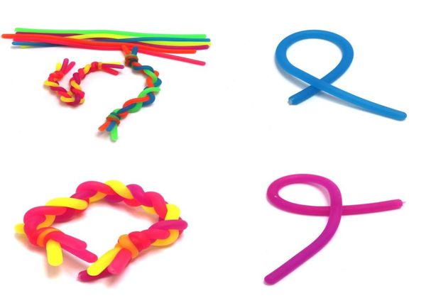 Corde di noodle corde giocattoli sensoriali per bambini adulti areact colla flessibili corde in stringa elastica imbracatura neon h222022676430