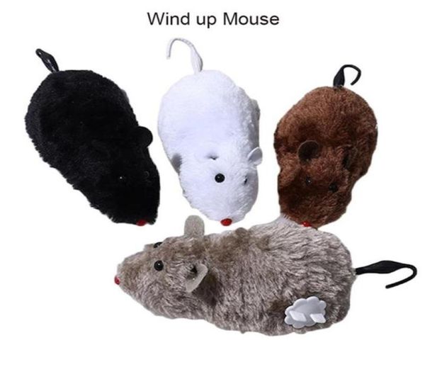 New Funny Wind Up Running Mouse Rat Move Tail Kitten Prank Toy Cute Playing Toys Scherzando Gadget Gift4514227