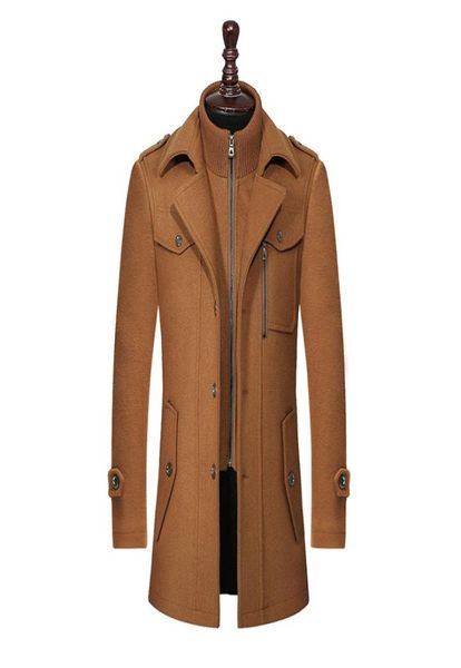 Neue Winter Wollmantel Slim Fit Jacken Mode Oberbekleidung Warme Mann Freizeitjacke Mantel Pea Coat Plus Größe MXXXL3878799