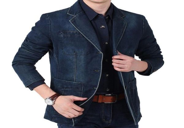 Men039s Giacche Blazer Tempo libero Denim Masculino Slim Fit Primavera Autunno Jeans Giacca Fashion Design Blaser Uomo Costume Homme5209495