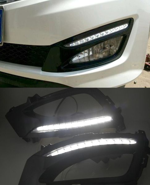 1 par drl luzes diurnas nevoeiro cabeça lâmpada capa estilo do carro para kia optima k5 2011 2012 2013 20141806076