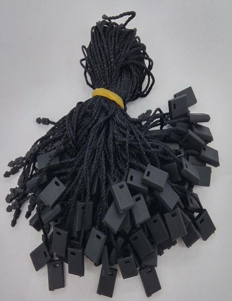 Corda nera per cartellini per indumenti da 7quot, 1000 pezzi, cordoncino in nylon nero per cartellini per 2219599