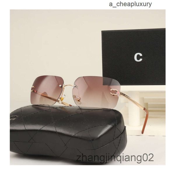 Tasarımcı Le Sunglasses Döngüsü Lüks Moda Sporları Polarize CC Güneş Gölgeli Erkek Kadın Vintage Sürüş Plajı Altın Çay Rimless Square Chanelliness Kanalları RGHD