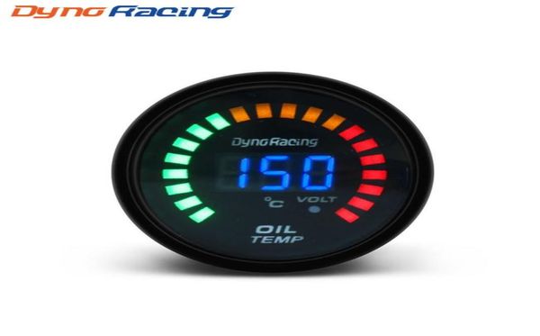 Dynoracing Schwarz 2 Zoll 52 mm digitale LED-Auto-Öltemperaturanzeige 20150 Celsius Öltemperaturanzeige Automessgerät BX1014541992403