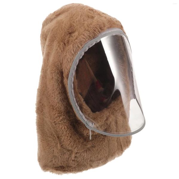 Berets Kids Ski Máscara Cachecol à prova de vento Chapéu adorável capuz boné calor design facial inverno