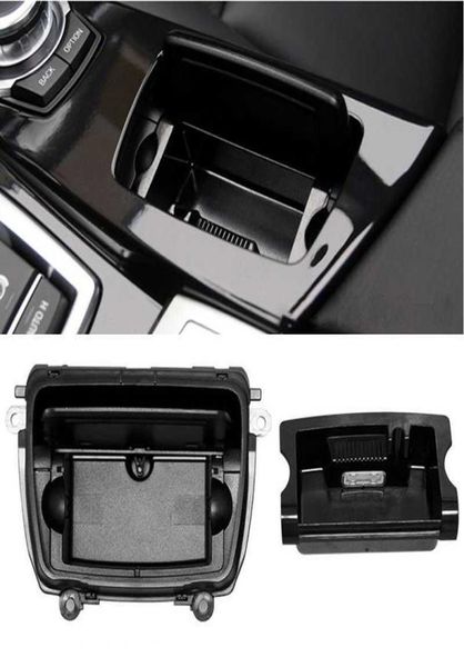 Neue schwarze Kunststoff-Mittelkonsolen-Aschenbecher-Montagebox, passend für BMW 5er F10 F11 F18 511692063476323114