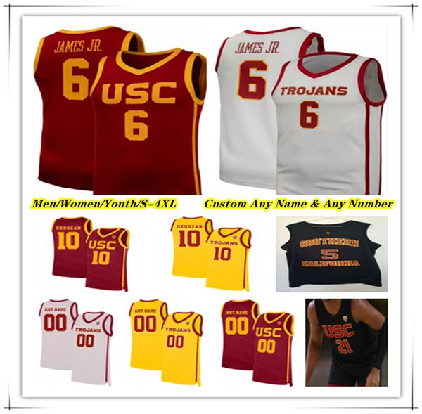 NCAA College USC Trojans Basketballtrikot Bronny James Boogie Ellis Isaiah Collier Johnson DJ Rodman Vincent Iwuchukwu Oziyah Sellers DeMar DeRozan Morgan 4XL