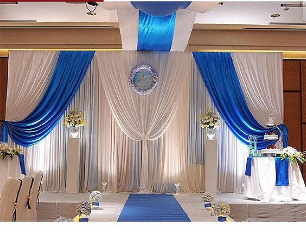 Pano de fundo para festa de casamento, 3m, 6m de largura, com swags, fundo de festa, cortina de palco de casamento, 36m, 10ft20ft, funerário backdr8256132