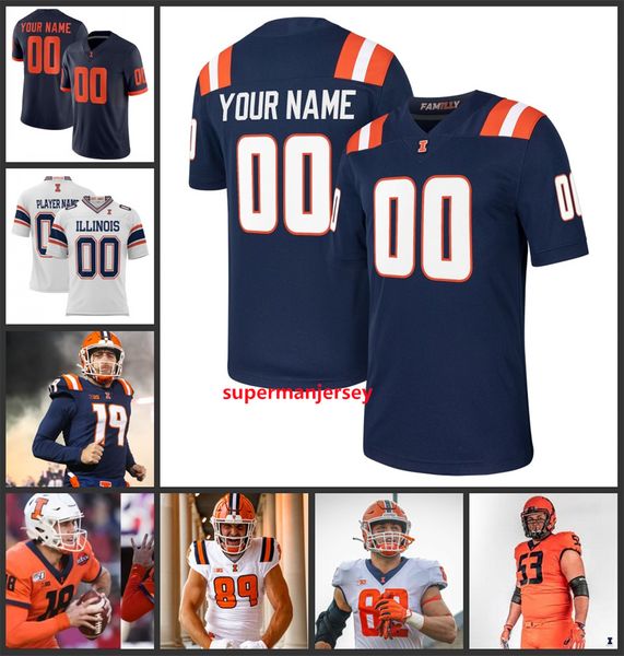 Illinois Fighting Illini Football Jersey NCAA College DeVito Chase Brown Jartavius Martin Devon Witherspoon Pat Bryant Randolph Jr.