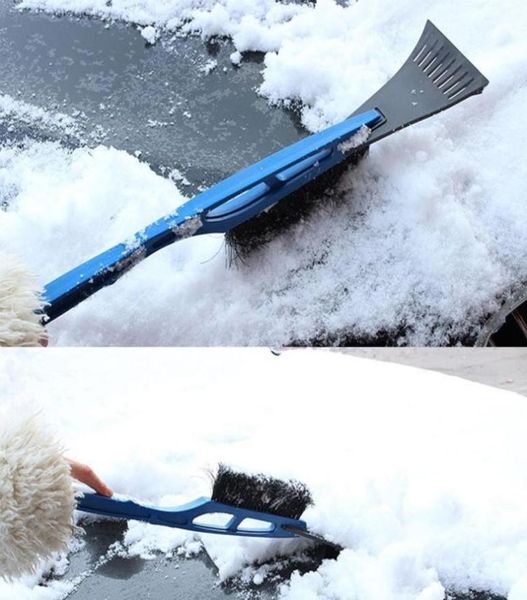 2 em 1 carro raspador de gelo removedor de neve pá escova janela pára-brisas degelo limpeza raspagem tool4282032