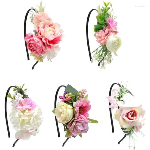 Haarschmuck Mode Boho Blumen Stirnband Mädchen künstlich geboren Baby Geburtstag Kinder