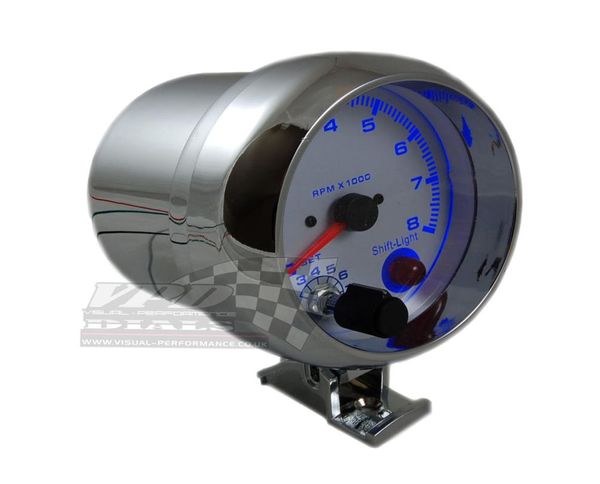 375039039 80mm 08000 medidor de tacômetro luz led azul tacômetro rpm medidor de rpm com luz de mudança rpm calibre automático5944239