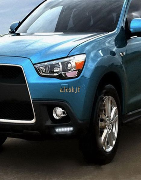 Temmuz Kral Led Ön Tampon Drl Kılıfı Mitsubishi ASX Outlander Sport 20112013 6LEDSPC 6000K LED Gündüz Koşu Işıkları9640415