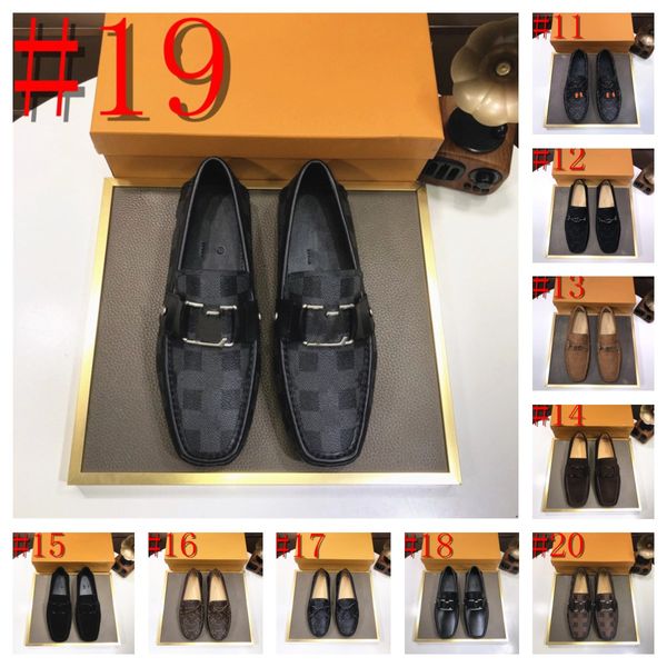 40 Style Summer Mens Casual Mocassini firmati Mocassini in pelle Scarpe da uomo Moda Leggeri Appartamenti Uomo Sneakers bianche Slip-On Driving Big Size 38-46