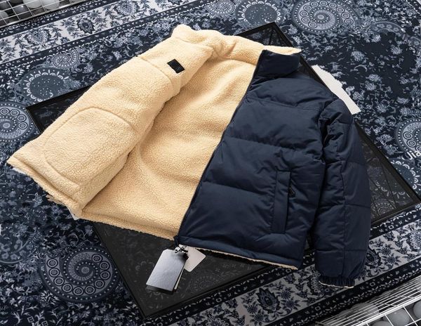 Inverno men039s jaquetas designer de alta costura senhoras dupla face casaco de lã jaqueta carta impressão gola alta jacke5586277