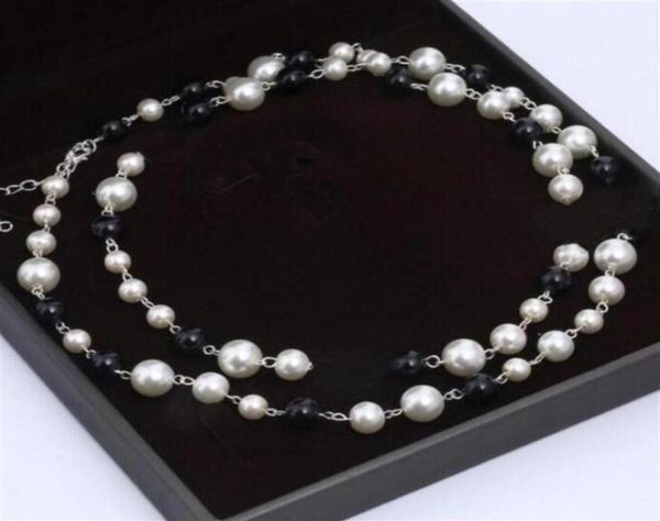 Luxus-Designer-Schmuck-Halskette, natürliche Perlen-Halskette für Frauen, lange Pullover-Kette, eleganter Modeschmuck, Accessoires243s7907263