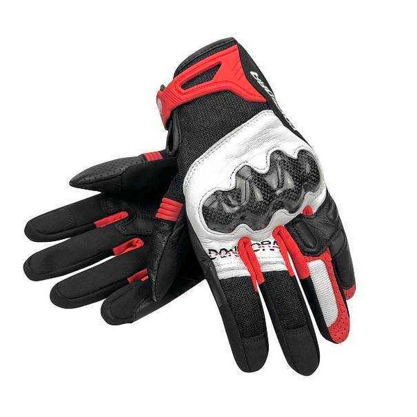 Aagv Gloves Gants d'équitation en fibre de carbone Agv pour hommes et femmes, équipement de moto de course, anti-chute, cuir d'été, imperméable toute l'année L41w