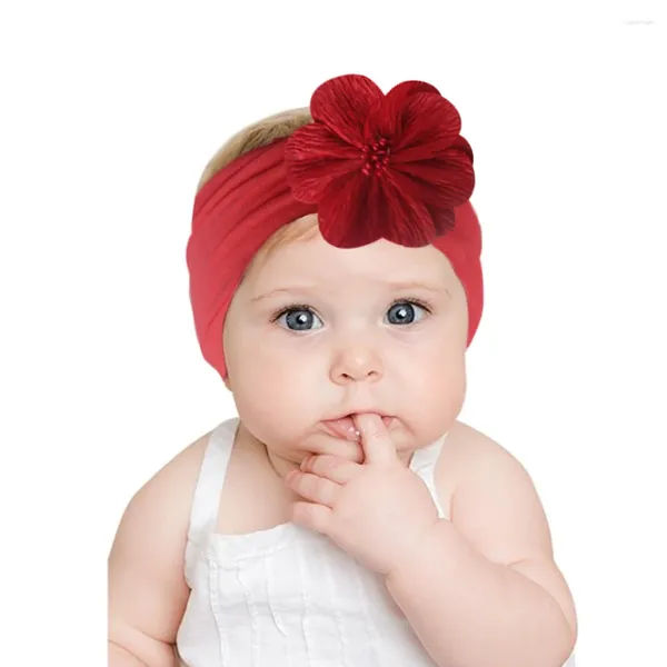 Аксессуары для волос, 10 шт., повязки на голову для маленьких девочек, детская шифоновая повязка для волос с цветком, повязка на голову, эластичный тюрбан, повязка на голову, детская повязка