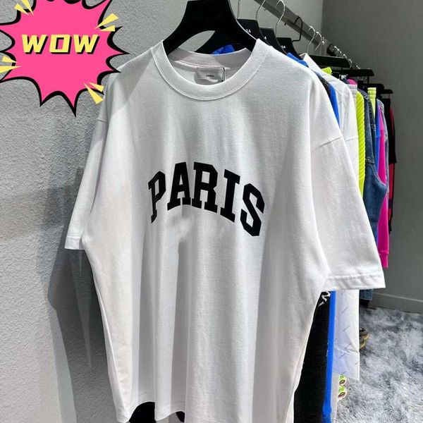Erkek T Shirts Europe Fransa Lüks Mektup Grafik Baskı Moda Erkekler Yalnız Bırak Kısa Kollu Tiş