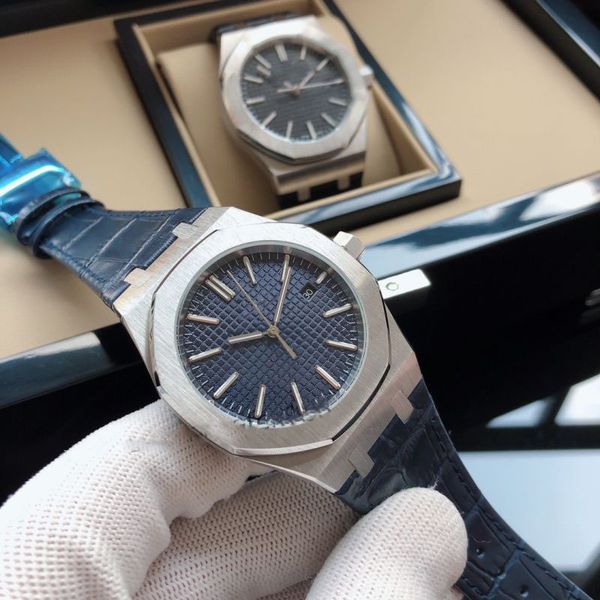 Высококачественный лучший бренд Audexxx Pigxxx Роскошные мужские часы с сапфировым стеклом и силиконовым ремешком 42 мм Автоматические механические часы Дизайнерские спортивные мужские часы Montre