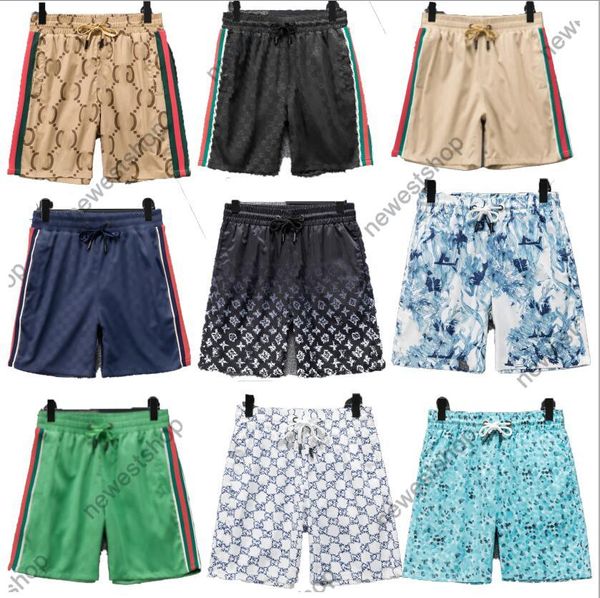 Mix-Stil Sommer Designer Luxus 24ss Herren Shorts Strandhosen Männer klassischer Briefdruck kurze Hose lässig Baumwolle gestreift Patchwork Mesh Badehose Reithose