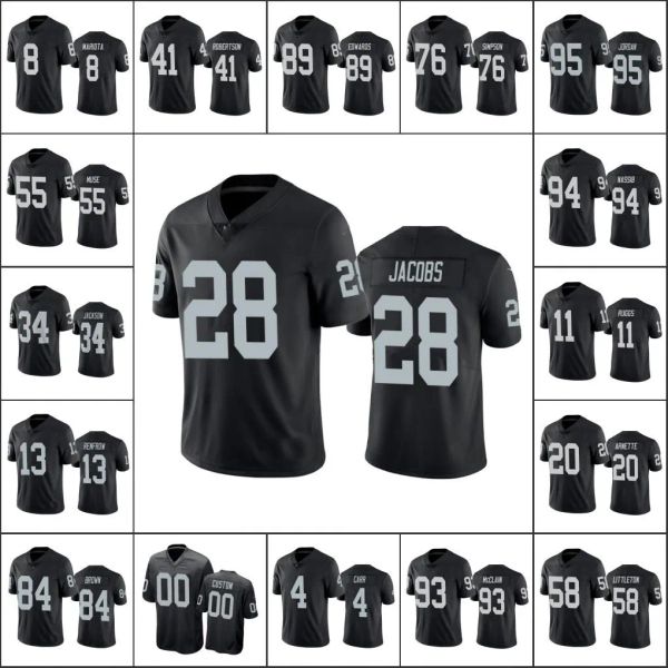 27D Las Vegas''raiders''men # 4 Derek Carr 11 Henry Rs 28 Josh ''''donne Youth Custom Black Draft Vapor Limited Jersey