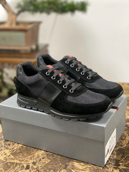 Yeni Yaz Erkek Ayakkabı Runner Spor Sneaker Lüks Tasarımcı İnkiye Orijinal Deri Örgü Açık Yürüyüş Erkekler Spor Traienrs Yürüyüş Ayakkabı 38-46 Kutu B30 Süper Kalite