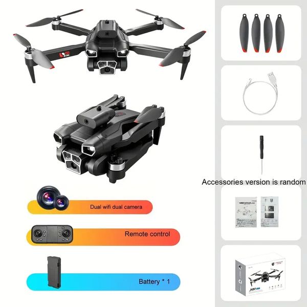 S151 Drone HD Camera Punto di impostazione del flusso ottico In bilico Antivento Grado Motore brushless Obiettivo ESC L'evitamento degli ostacoli su quattro lati può essere collegato con l'APP mobile WIFI.