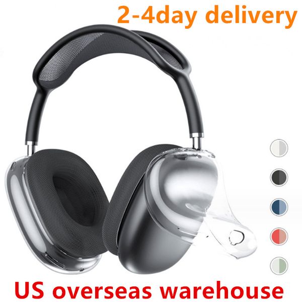 Para Max Pro 2 3 2ª geração de acessórios para fones de ouvido de fita de cabeça transparente de silicone sólido capa de proteção à prova d'água AirPod Max Headphones Caps CA 675