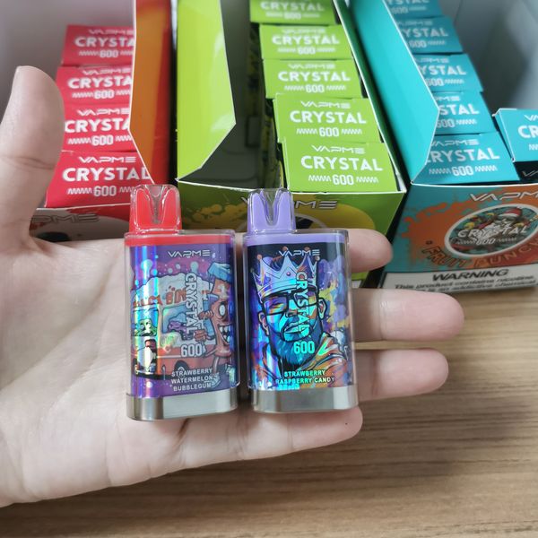 100 % Original-Vapes Einweg-Puff 600 VAPME 7k 12k 15k Gerät TPD Pen Pod Gerät 2 ml Vorgefüllter 500-mAh-Akku Kristall-Vape-Pen-Geschmack Vape-Pens Großhandelspreise China