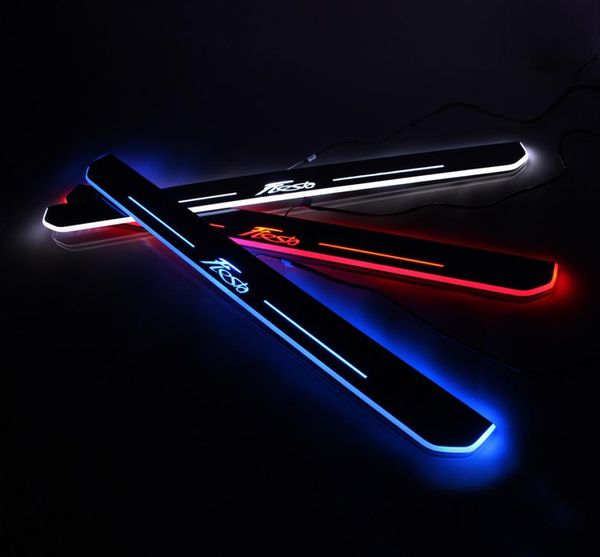 Acrilico Moving LED Pedale di Benvenuto Auto Piatto dello Scuff Pedale Davanzale del Portello Luce di Via Per Ford Fiesta 2013 2014 2015 20169501486