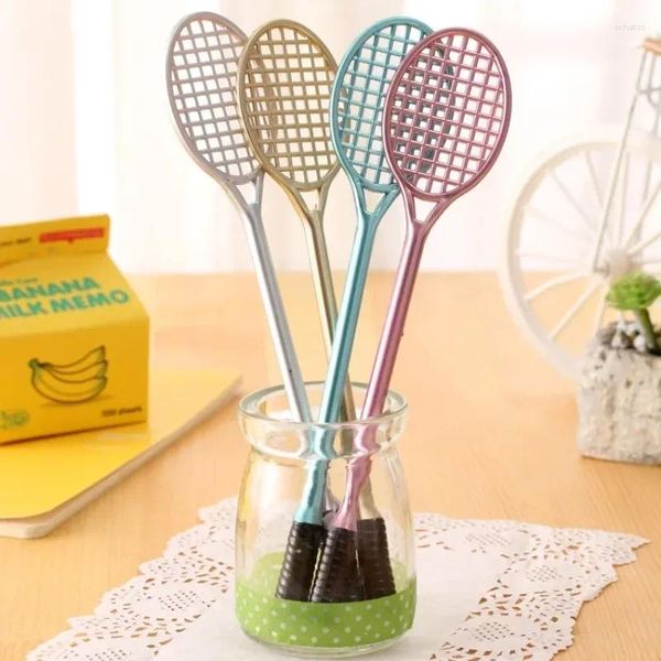 4 pezzi/pacco penne gel stile racchette da badminton creative forniture per ufficio carine penna Kawaii di cancelleria coreana