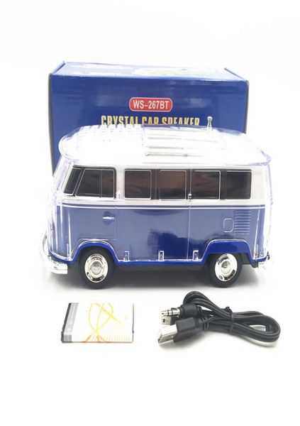 2 teile/los LED Licht USB Tragbare Mini Bus Lautsprecher Auto Player Drahtlose Bluetooth Lautsprecher7406216