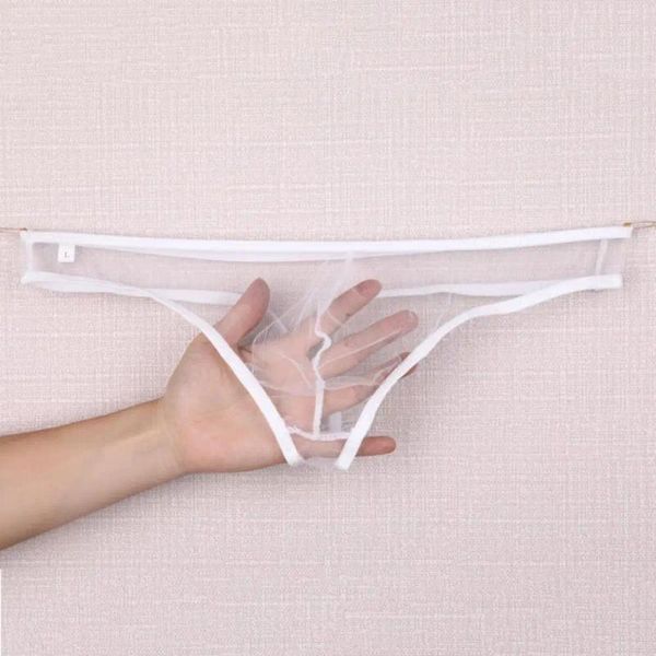 Cuecas masculinas cuecas elásticas transparentes cintura baixa sem sentimento de malha roupa interior roupa lingerie ropa de mujer topos espartilho