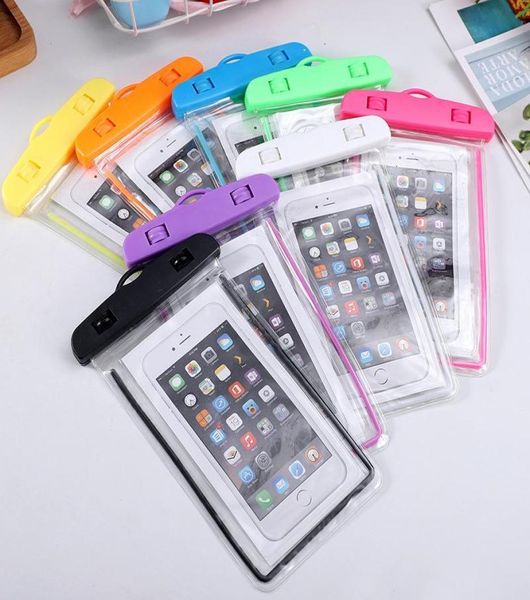 Универсальные водонепроницаемые чехлы для телефонов iPhone 12 11 XR XS Samsung, прозрачная прозрачная сумка для плавания, сухой чехол 9936006