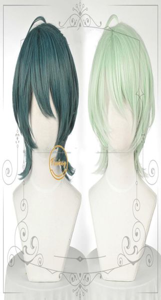 Fire Emblem ThreeHouses Byleth Parrucca Menta Corta Lunga Cosplay Riccioli di Capelli Sintetici Verde Chiaro Gioco di Ruolo di Halloween Cap Parrucca6163844