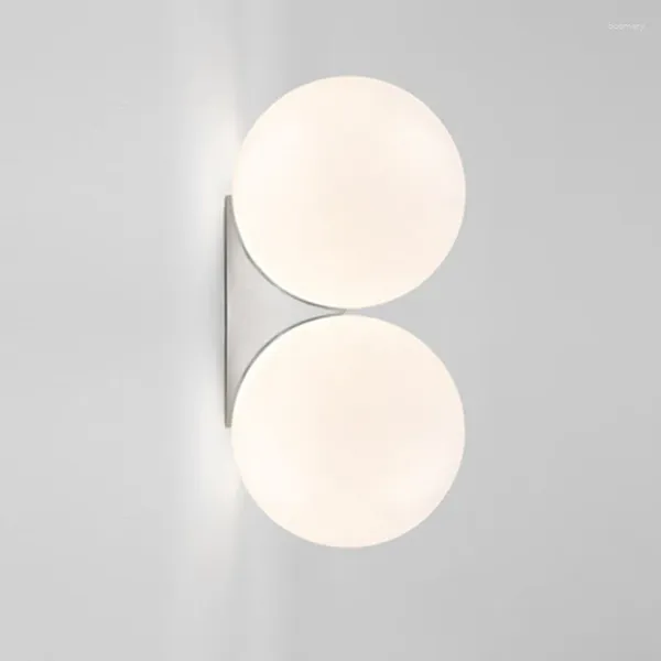 Lâmpada de parede nórdica quarto cabeceira vidro led pós-moderno simples moda corredor varanda luzes para decoração casa luminaria brilho