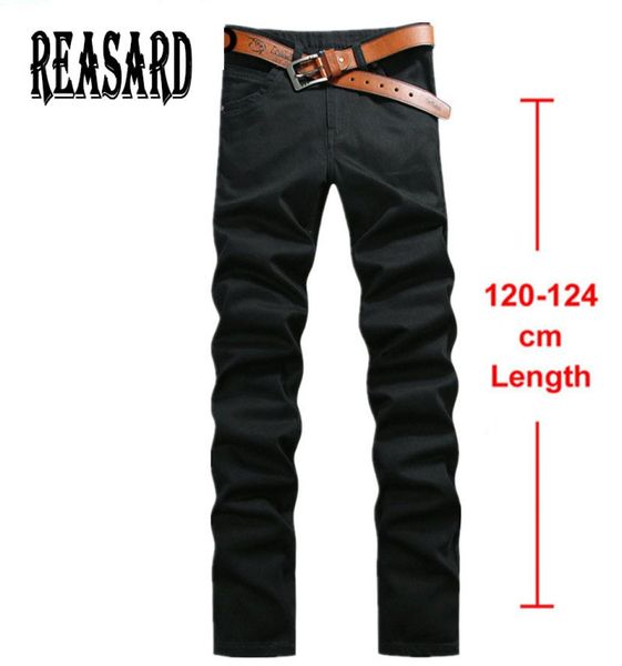 Großer Mann, 120 cm, extra lange Jeans, Herren, Übergröße, 2844, schwarze Stretch-Twill-Hose, klassische Jeans-Hose, Freizeithose, 6529914