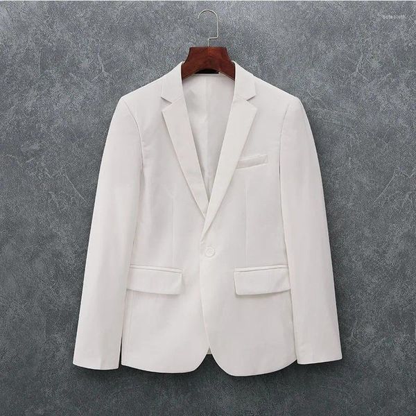 Ternos masculinos casamento 2024 slim fit luxo formal roupas brancas premium estilo casual coreano uma peça