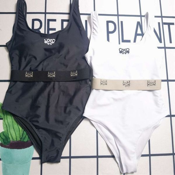 Designer de maiô feminino praia biquíni moda logotipo impressão gráfico swimwear espartilho emagrecimento barriga maiô de uma peça