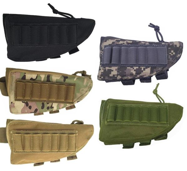 Fireclub pacote tático s arma rifle estoque portátil cartucho bolsa titular bochecha couro pad8691638