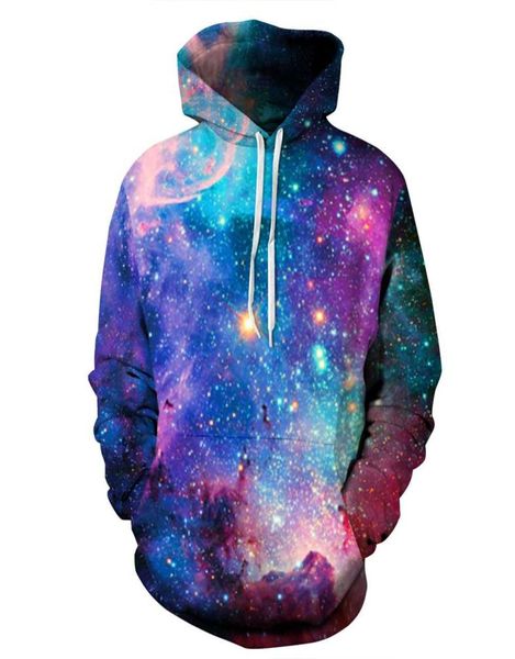 Chegam novas 2019 Popular Espaço Galaxy 3D Impresso Hoodies Homens Mulheres Moletons Com Capuz Roxo Nebulosa Nuvens Outono Inverno Hoodies6101525